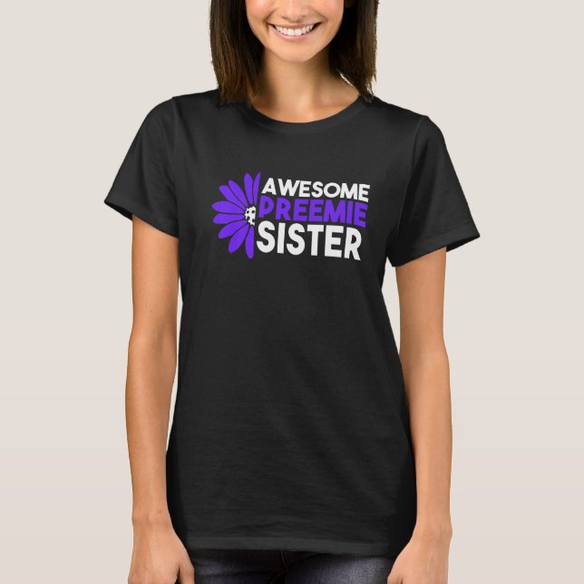 Camiseta Awesome Preemie Sister (Anverso)