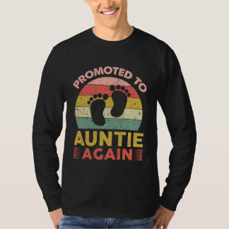 Camiseta Awesome Promoted To Auntie Again  Aunt Again