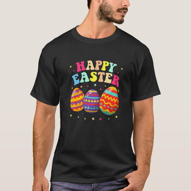 Camiseta Awesome  Rabbit Eggs Cute Happy Easter Day Eggs Fa (Anverso)