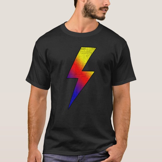 Camiseta Awesome Retro Front & Back COLD BLACK FIRE Lightni (Anverso)