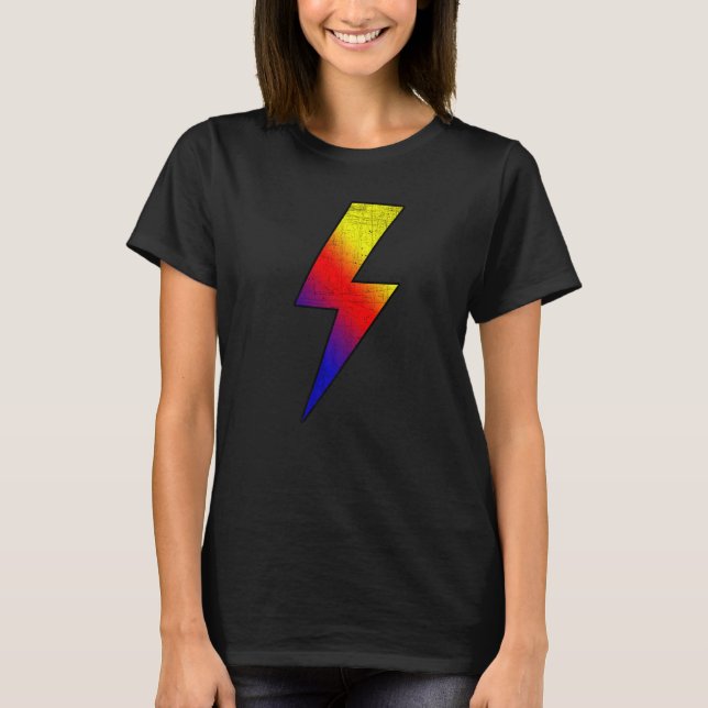 Camiseta Awesome Retro Front & Back COLD BLACK FIRE Lightni (Anverso)