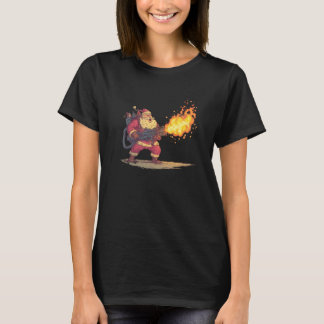 Camiseta Awesome Santa Claus with Flamethrower Costume