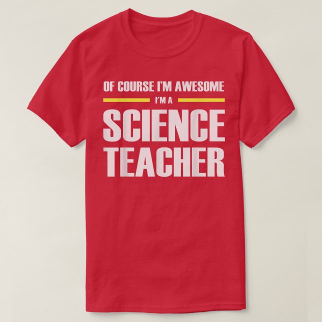 Camiseta Awesome Science Teacher 107 (Diseño del anverso)