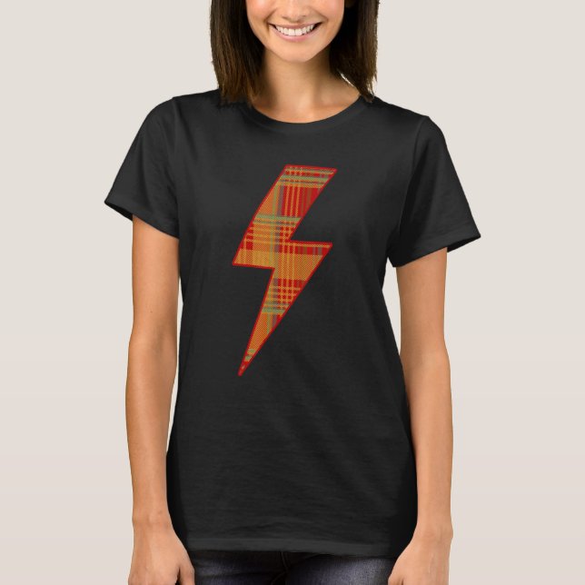Camiseta Awesome SCOTTISH TARTAN Lightning Bolt (Anverso)