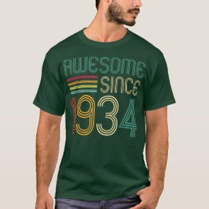Camiseta Awesome Since 1934 88th Birthday Retro