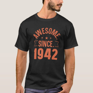 Camiseta Awesome Since 1942 S Vintage Retro Design Birthday