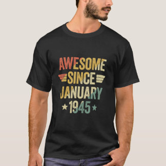 Camiseta Awesome Since 1945 January