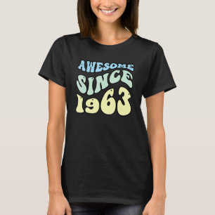 Camiseta Awesome Since 1963 Vintage Retro Birthday