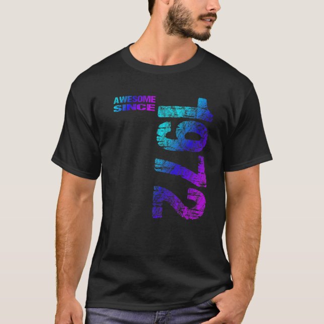 Camiseta Awesome Since 1972 50Th Birthday Born 1972 (Anverso)