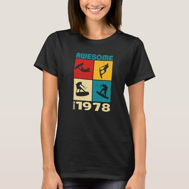 Camiseta Awesome since 1978 Wakeboard lifestyle (Anverso)