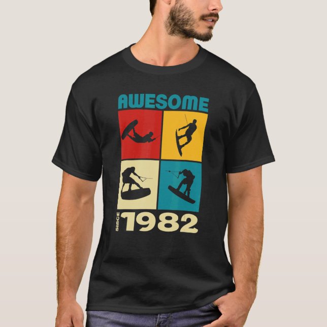 Camiseta Awesome since 1982  Wakeboard lifestyle (Anverso)