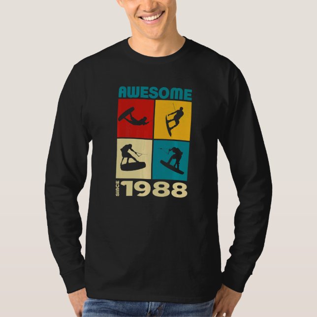 Camiseta Awesome since 1988 Wakeboard lifestyle  1 (Anverso)