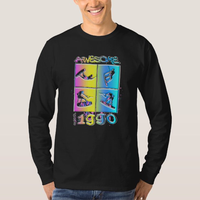Camiseta Awesome since 1990 Wakeboard lifestyle  2 (Anverso)