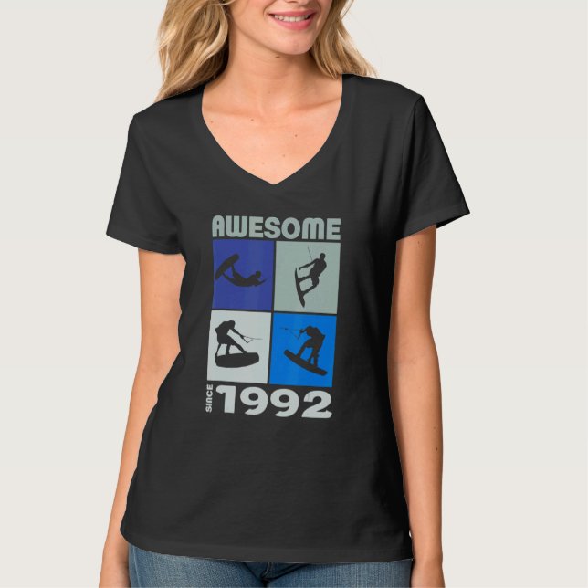 Camiseta Awesome since 1992  Wakeboard lifestyle (Anverso)