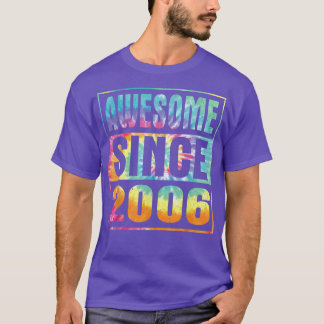 Camiseta Awesome Since 2006 16 Years Old 16th Birthday Tie