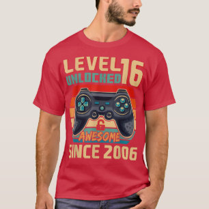 Camiseta Awesome Since 2006 Video Game 16th Bday Level 16 U
