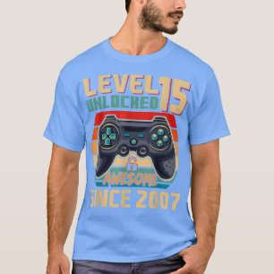 Camiseta Awesome Since 2007 Video Game 15th Bday Level 15 U