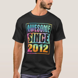 Camiseta Awesome Since 2012 10 Years Old 10th Birthday Tie