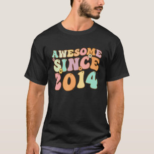Camiseta Awesome Since 2014 8 Years Old 8th Birthday Retro