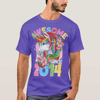 Camiseta Awesome since 2014 8th Birthday Girl 8 Years Unico