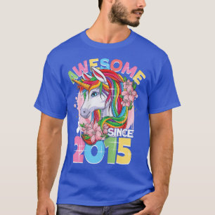 Camiseta Awesome since 2015 7th Birthday Girl 7 Years Unico