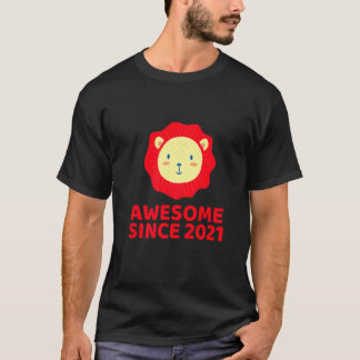 Camiseta Awesome Since 2021 Sweet Lion For Kids Boys Girls