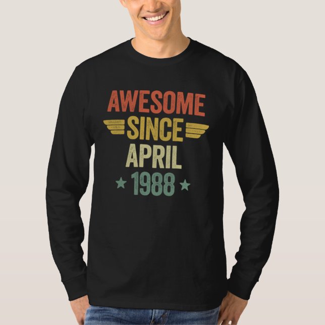 Camiseta Awesome Since April 1988 (Anverso)