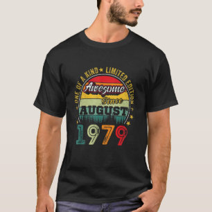 Camiseta Awesome Since August 1979 43 Years Old 43th Birthd