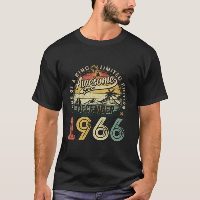 Camiseta Awesome Since December 1966 59 Years Old 59th Birt (Anverso)