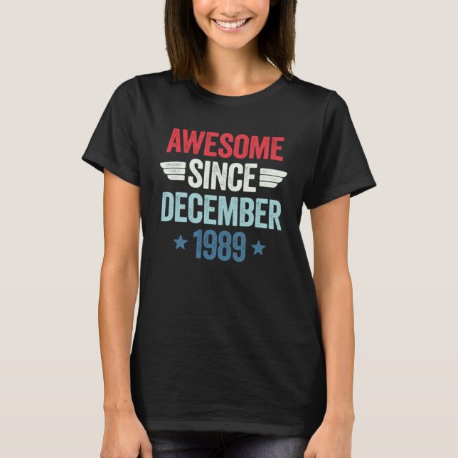 Camiseta Awesome Since December 1989 (Anverso)