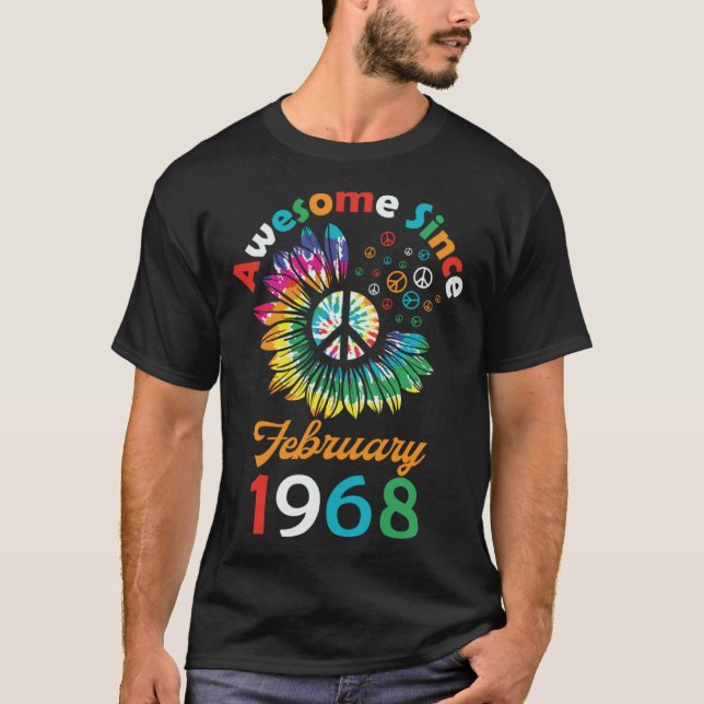 Camiseta Awesome Since February 1968 is a Funny Quote (Anverso)