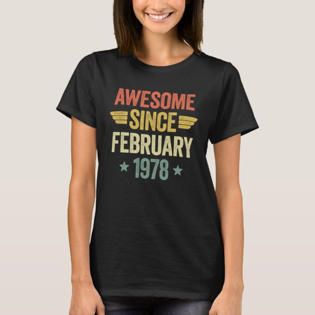 Camiseta Awesome Since February 1978 (Anverso)