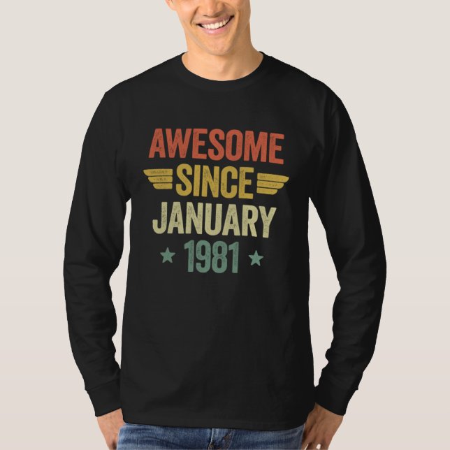 Camiseta Awesome Since January 1981 (Anverso)