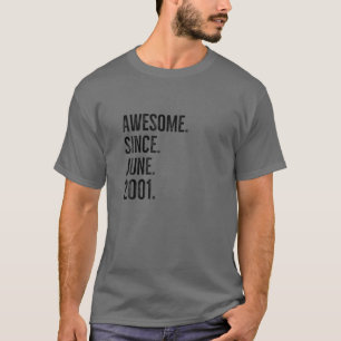 Camiseta Awesome Since June 2001 Age Birthday Gift Idea