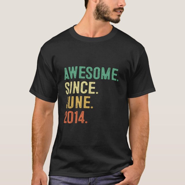 Camiseta Awesome Since June 2014 9Th 9 (Anverso)