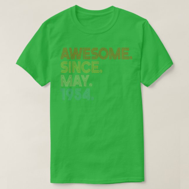 Camiseta Awesome Since May 1954 Vintage 68th Birthday  (Diseño del anverso)
