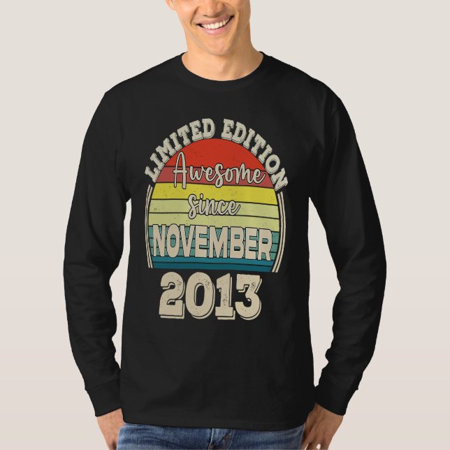 Camiseta Awesome Since November 2013 Born in November Dad M (Anverso)