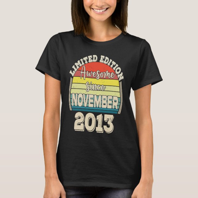 Camiseta Awesome Since November 2013 Born in November Dad M (Anverso)
