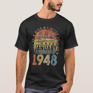 Camiseta Awesome Since October 1948 75 Years Old 75th Birth