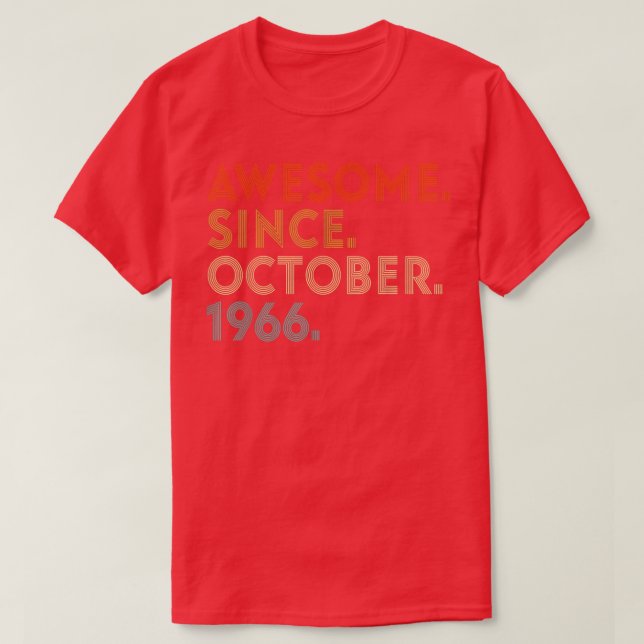 Camiseta Awesome Since October 1966 Vintage 56th Birthday  (Diseño del anverso)