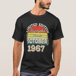 Camiseta Awesome Since October 1967 Born in October Dad Mom