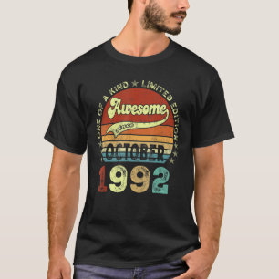 Camiseta Awesome Since October 1992 30th Birthday 30 Years 