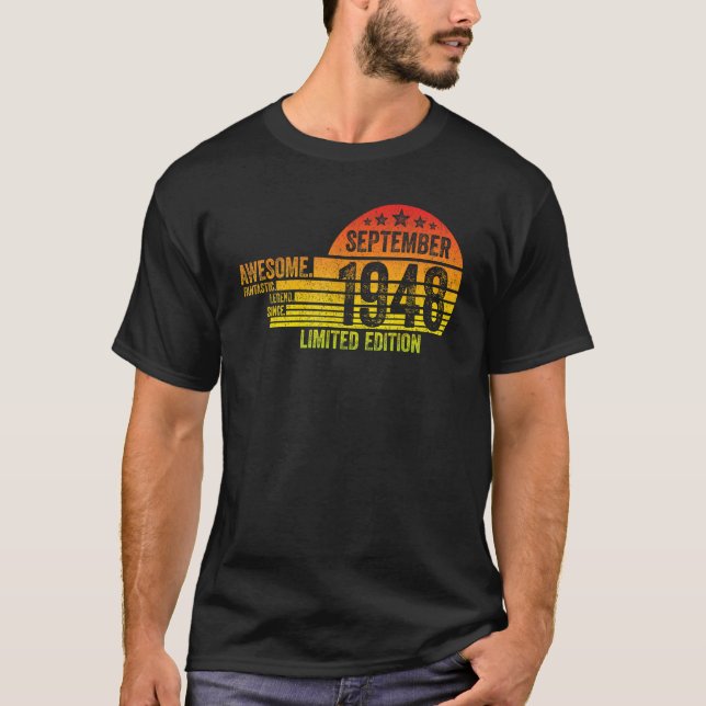 Camiseta Awesome Since September 1948 Legend Since Septembe (Anverso)
