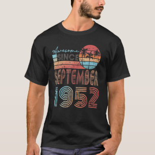 Camiseta Awesome Since September 1952 70th Birthday 70 Year