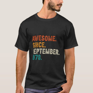 Camiseta Awesome Since September 1978 45Th 45 Years