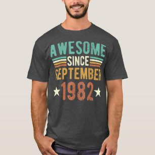 Camiseta Awesome Since September 1982 shirt, 40 Years Old 4