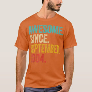 Camiseta Awesome Since September 2004 18 Years Old 18th Bir