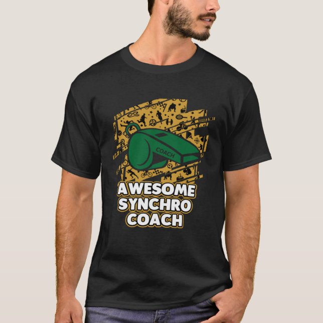 Camiseta Awesome Synchro Coach Synchronized Diving Coaching (Anverso)