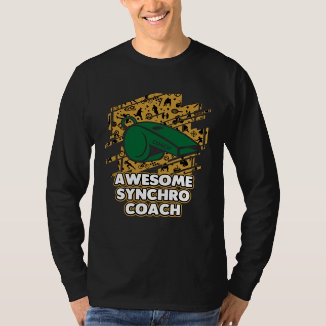 Camiseta Awesome Synchro Coach Synchronized Diving Coaching (Anverso)