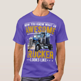 Camiseta Awesome Trucker Big Rig SemiTrailer Truck Driver G